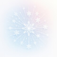 Fototapeta premium Snowflake Pattern Background