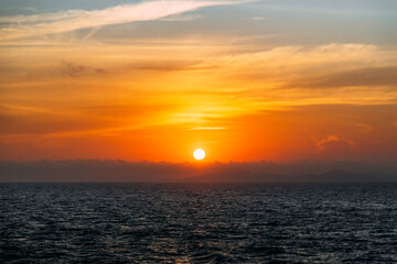 sunset over the sea