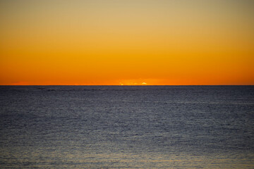 Minimalistic Ocean Sunset Horizon in Akranes, Iceland