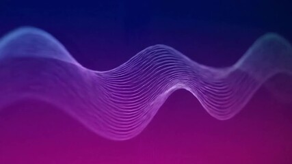 Mesmerizing audio wave visualizer with vibrant purple and blue gradient colors in motion for dynamic music production promotions