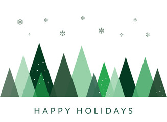 Happy holidays calligraphy phrase. Modern graphic vector greeting card. Christmas and New Year ink text illustration isolated on white. Hand lettering inscription to winter holiday design
