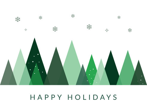 Happy holidays calligraphy phrase. Modern graphic vector greeting card. Christmas and New Year ink text illustration isolated on white. Hand lettering inscription to winter holiday design
