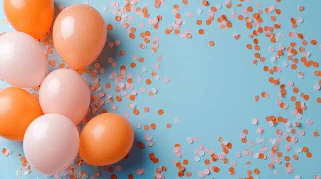 Festive Balloons and Confetti Celebration