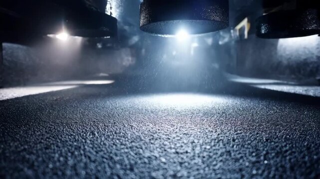 Footage of coated casting surface being inspected under bright lights emphasizing the protective layer and fine texture achieved through advanced coating techniques.