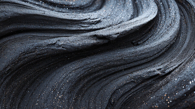 Closeup of smooth black stone surface with subtle patterns conveying calm strength purity and grounding minimal texture inviting a sense of balance stability and natural elegance
