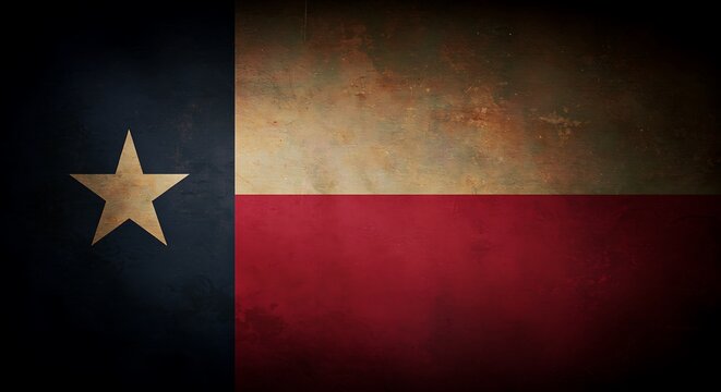 Grunge style Texas flag with vintage effect for patriotic backgrounds