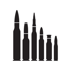 ammunition cartridge silhouette seven caliber comparison infographic