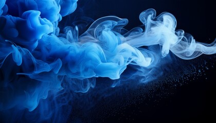 Blue Color Brush Smoke