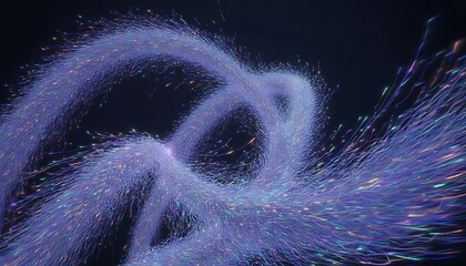 Stunning purple and blue light trails swirl in a dynamic abstract pattern, perfect for modern technology or creative designs