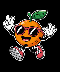 Funny Orange Fruit Relaxing