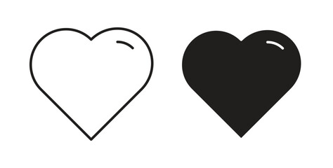 Heart icon concept set. Simple icon collection