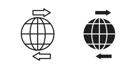 Import export icon concept set. Simple icon collection