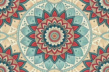 Bold and exotic floral pattern on dark background