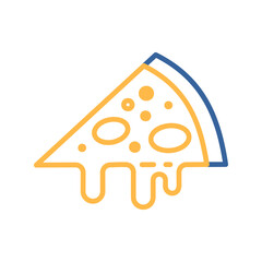 Delicious Hot Cheese Pizza Slice Icon