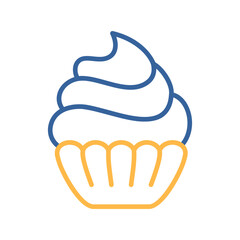 Delicious Cupcake with Cream Topping