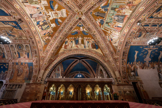Interior Frescoes, Basilica of Saint Francis - Assisi, Italy