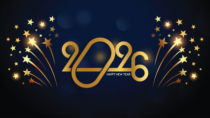 Bright new year 2026 celebration banner design