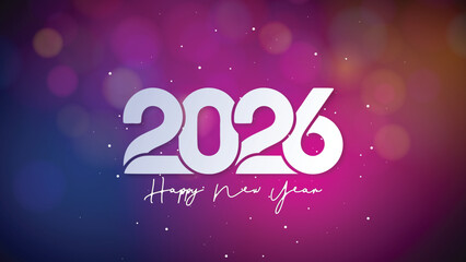 Bright new year 2026 celebration banner design
