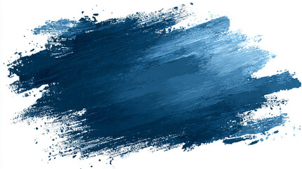 Dark navy blue paint brush stroke on a clean background expressing depth elegance movement and creative energy with rich texture and bold artistic contrast
