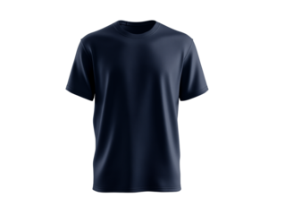 Simple navy t-shirt placed on a flat surface showing casual fashion for everyday wear