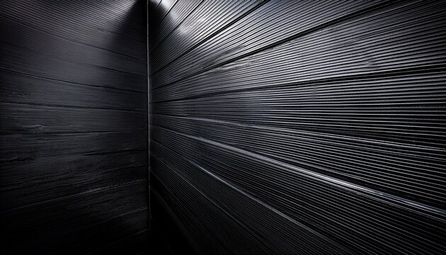 Black Textured Surface With Parallel Lines And Subtle Reflections
