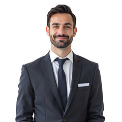 Handsome employee isolated