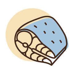 Mackerel Fish Fillet Minimalistic Flat Icon