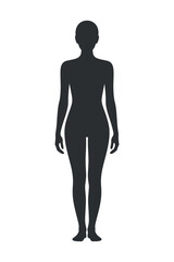Silhouette of woman vector illustration