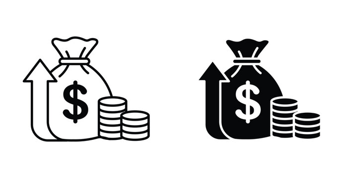Fees Increase icon graphic design. Vector icon illustrations