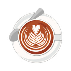 Coffee art milk Vectors