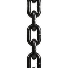 Obraz premium Heavy Duty Black Metal Chain Links Isolated