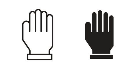 Hand icon in simple flat trend modern graphic design abstract logotype element