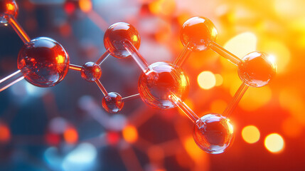 Floating molecule structures in a soft abstract space symbolizing connectivity scientific discovery invisible forces of nature and the complex networks that shape life and technology
