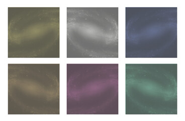 Cosmic nebula collection showing different color variations for science fiction backgrounds or stellar events, great for space exploration themes