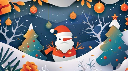 Paper-cut_style_Christmas_promotion_Banner