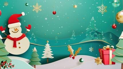 Paper-cut_style_Christmas_promotion_Banner