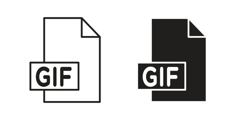 Gif icon. filled flat sign for mobile concept and web design