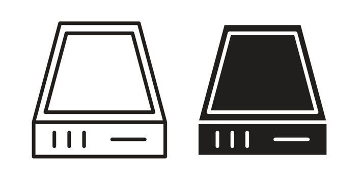 Hard Disk icon. filled flat sign for mobile concept and web design