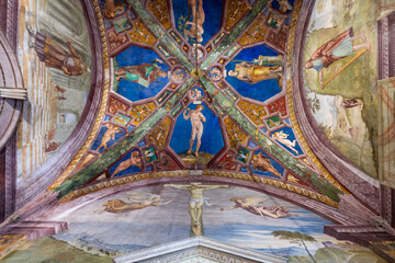 Obraz premium Interior Ceiling Fresco, Cathedral of Santa Maria Assunta - Spoleto, Italy