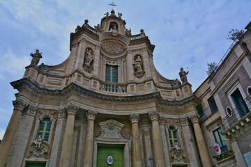 Obraz premium Basilica di Maria Elemosina- facade of the Collegiate Church