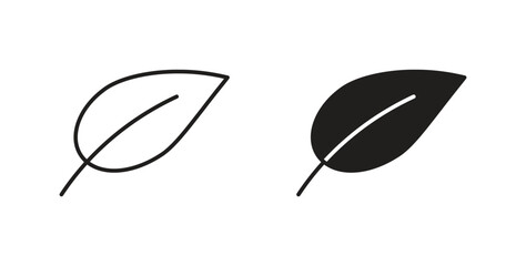 Leaf icon. filled flat sign for mobile concept and web design