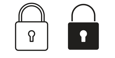 Lock icon. filled flat sign for mobile concept and web design