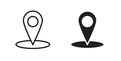 Marker icon. filled flat sign for mobile concept and web design