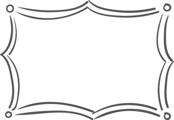 A white frame with a black border