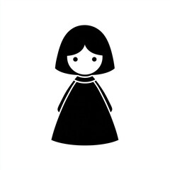 Fototapeta premium ドールロゴ。アイコン。人形