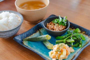 Healthy Japanese breakfast
