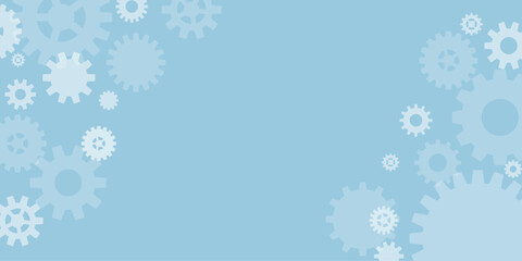 Gear Mechanism Background Vector BLUE