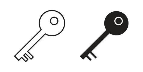key icon with line and silhouette versions.