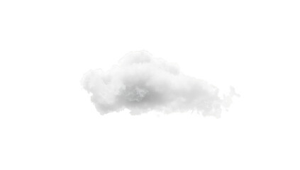 Fototapeta premium Isolated fluffy cloud on a white backdrop, ideal for graphic design and atmospheric enhancements isolated on transparent background