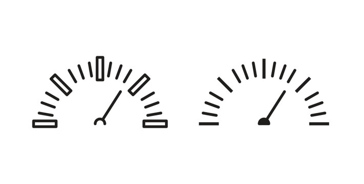 Gauge icon in doodle and stroke style.